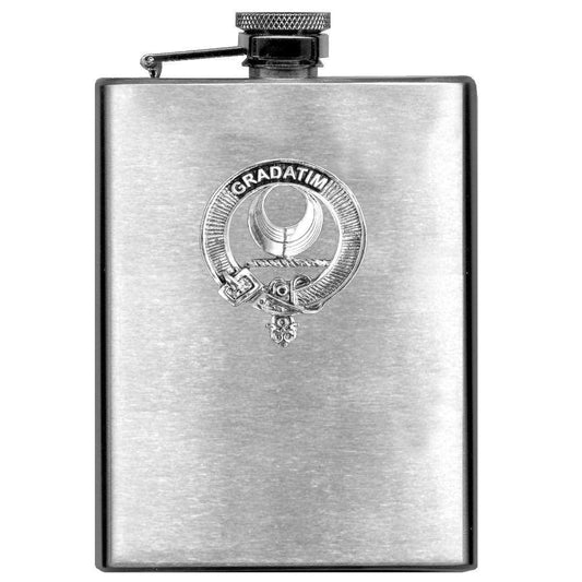 Kilgour 8oz Family Clan Crest Scottish Badge Stainless Steel Flask