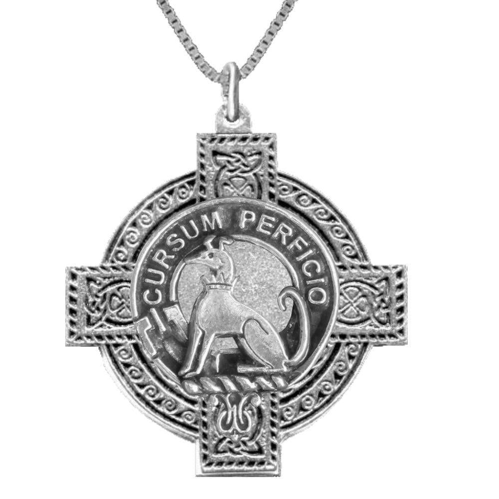 Hunter Family Clan Crest Celtic Cross Pendant Scottish