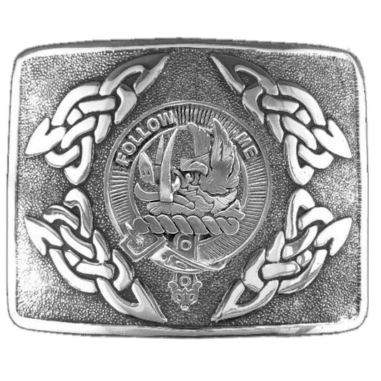 Campbell Breadalbane Family Clan Crest Interlace Kilt Belt Buckle