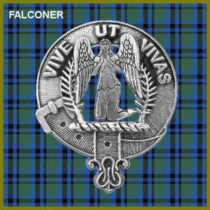 Falconer Family Clan Crest Interlace Kilt Belt Buckle