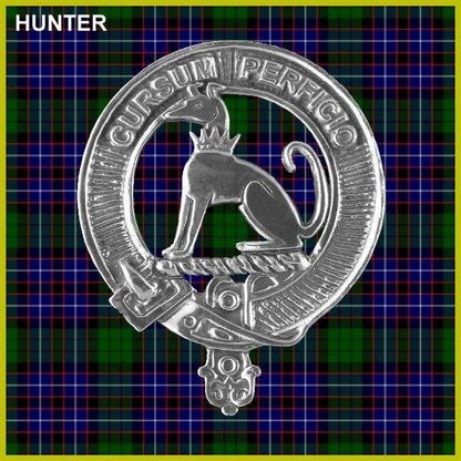 Hunter Family Clan Crest Interlace Kilt Belt Buckle