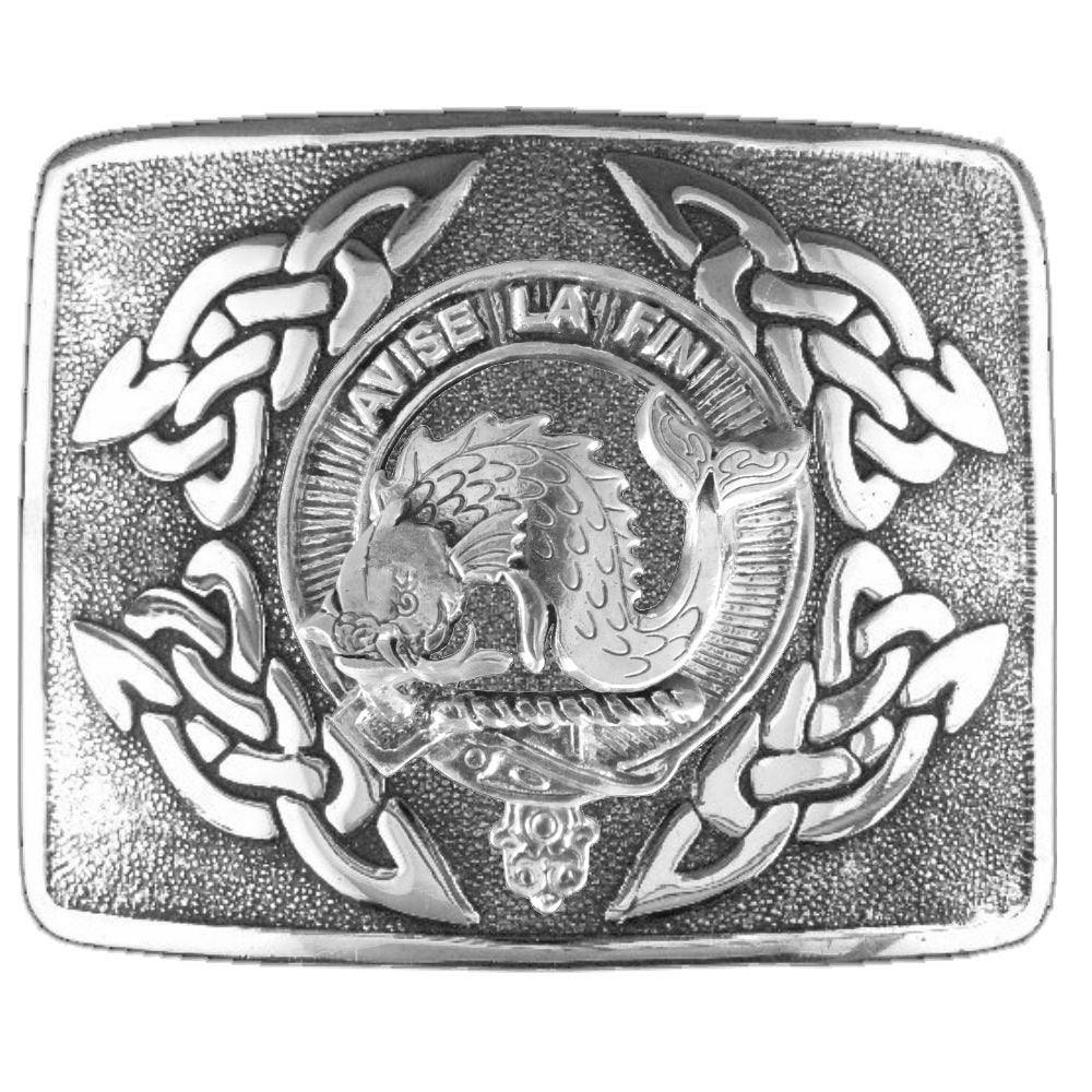 Kennedy Family Clan Crest Interlace Kilt Belt Buckle