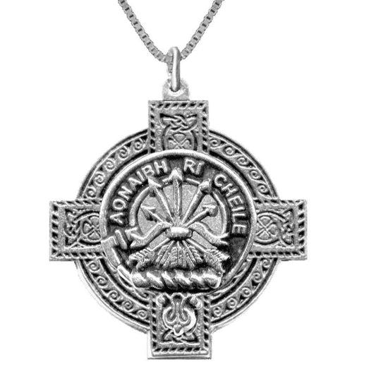 Cameron Family Clan Crest Celtic Cross Pendant Scottish