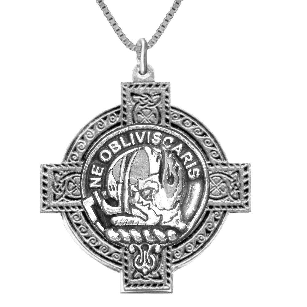 Campbell Argyll Clan Crest Celtic Cross Pendant Scottish ~ CLP04