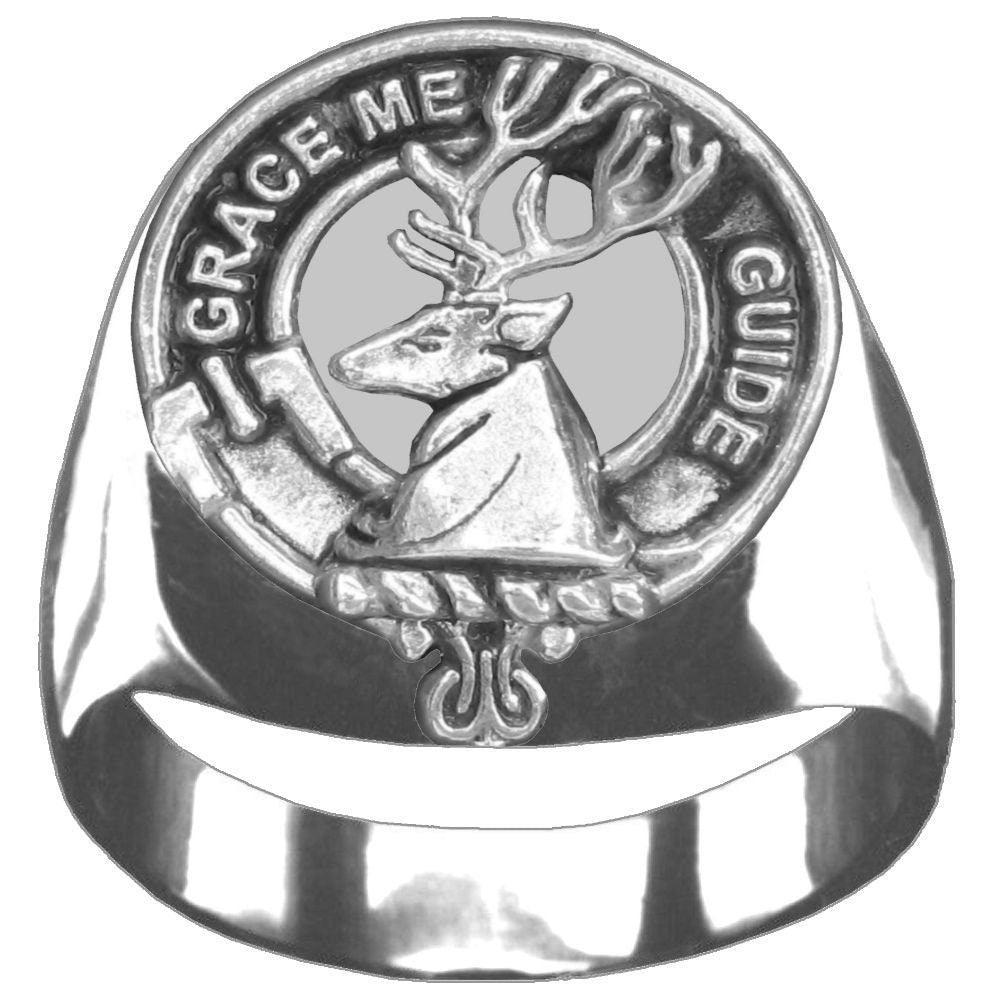 Forbes Scottish Clan Crest Ring GC100, Family Crest, Sterling Silver