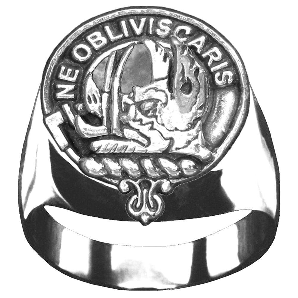 Campbell Argyll Scottish Clan Crest Ring GC100  ~  Sterling Silver and Karat Gold