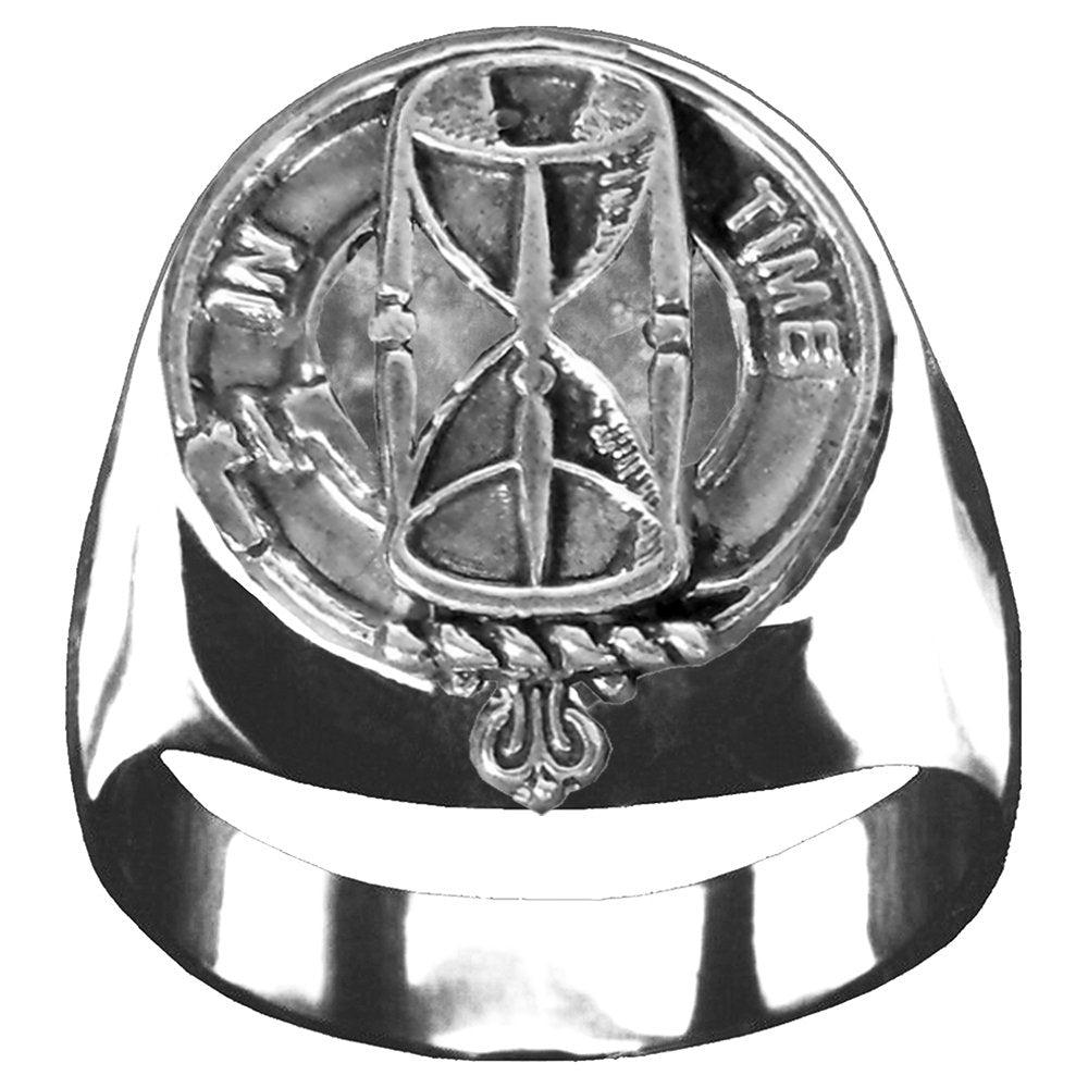 Houstan Scottish Family Clan Crest Ring Sterling Silver and Karat Gold