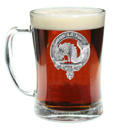 Kennedy Family Clan Crest Badge Glass Beer Mug