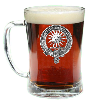 Kerr Family Clan Crest Badge Glass Beer Mug