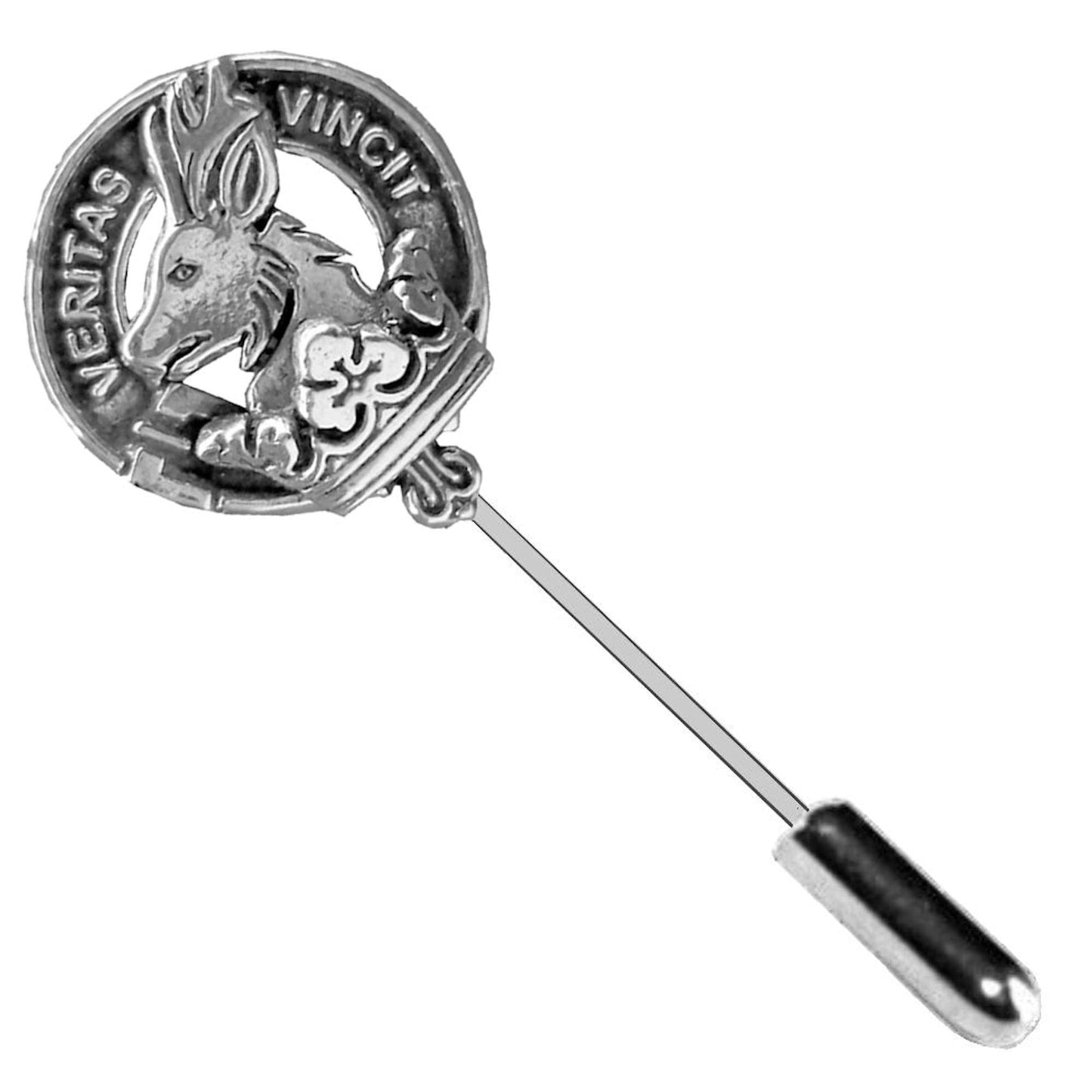 Keith Family Clan Crest Stick or Cravat pin, Sterling Silver