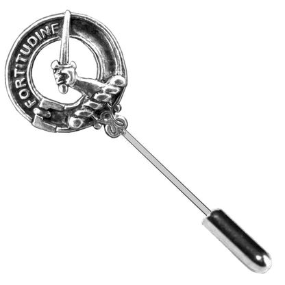 MacRae Family Clan Crest Stick or Cravat pin, Sterling Silver