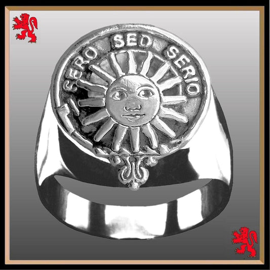 Kerr Scottish Clan Crest Ring Sterling Silver and Karat Gold