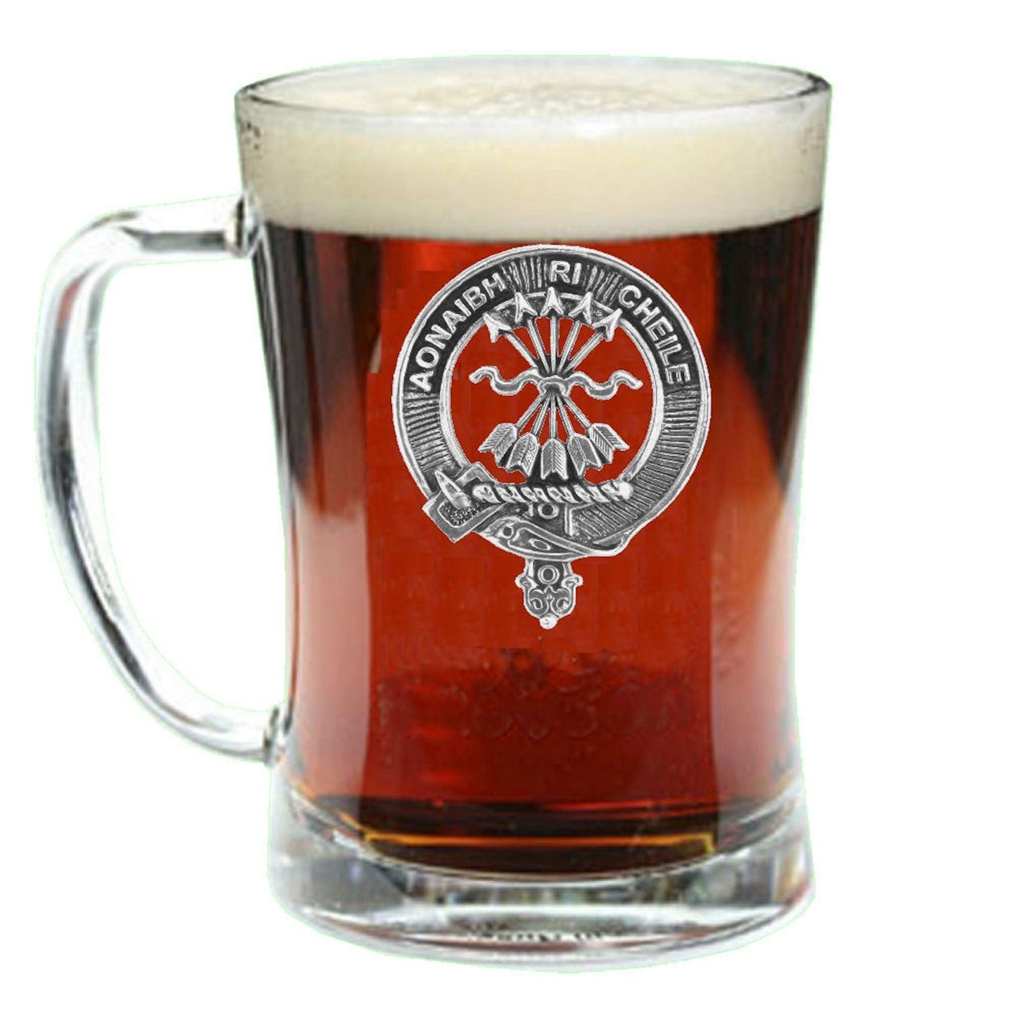 Cameron Family Clan Crest Badge Glass Beer Mug