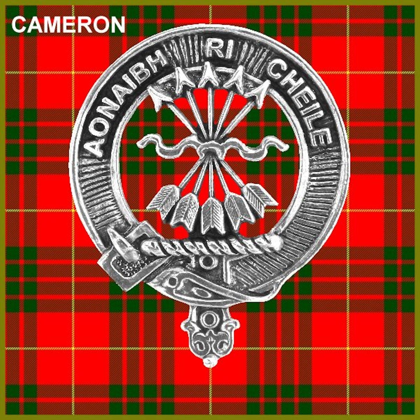 Cameron Family Clan Crest Badge Glass Beer Mug