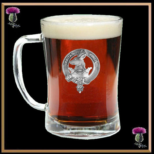 Keith Family Clan Crest Badge Glass Beer Mug