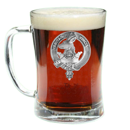 Keith Family Clan Crest Badge Glass Beer Mug