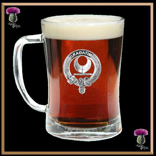 Kilgour Family Clan Crest Badge Glass Beer Mug