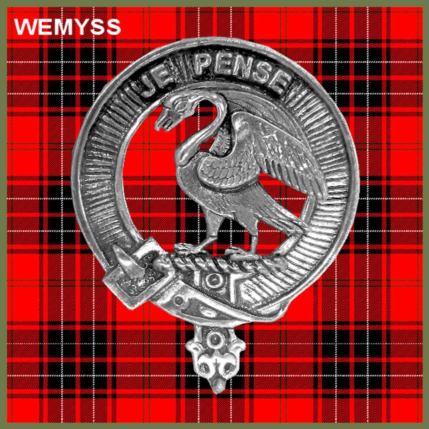 Wemyess Family Clan Crest Badge Glass Beer Mug