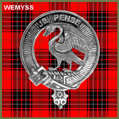Wemyess Family Clan Crest Badge Glass Beer Mug