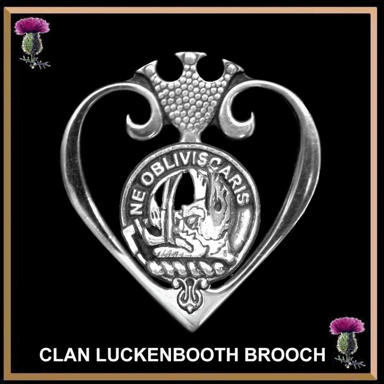 Campbell Argyll Clan Crest Luckenbooth Brooch or Pendant