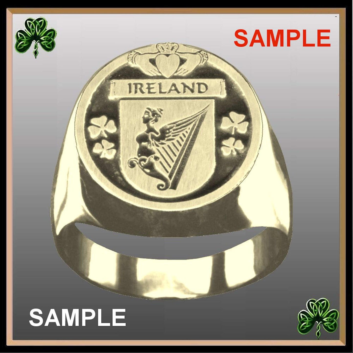 Thompson Irish Coat of Arms Gents Ring IC100