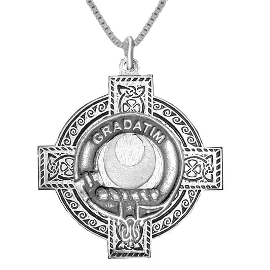 Kilgour Clan Crest Celtic Cross Pendant Scottish