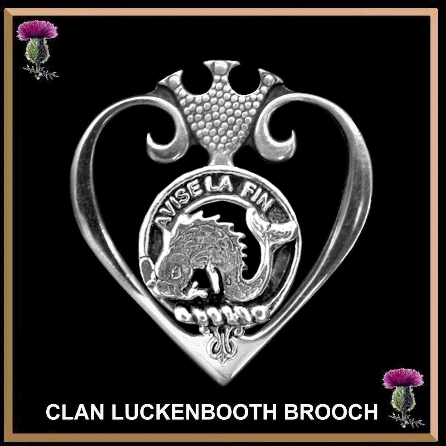 Kennedy Clan Crest Luckenbooth Brooch or Pendant