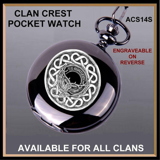 Calder Scottish Family Clan Crest Pocket Watch