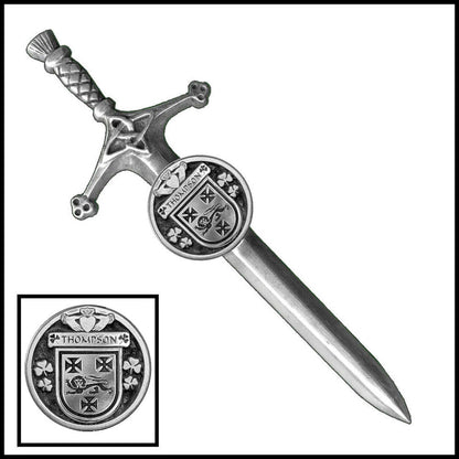 Thompson Irish Coat of Arms Disk Kilt Pin