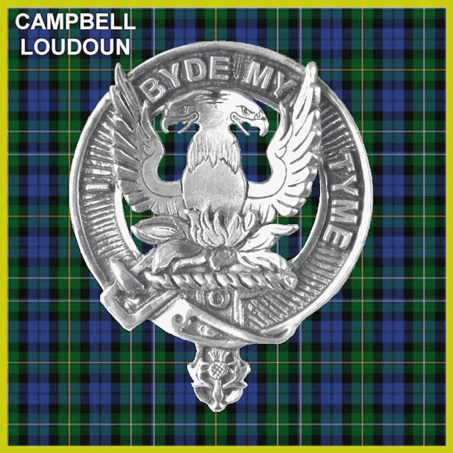 Campbell Loudoun Family Clan Badge Scottish Plaid Brooch