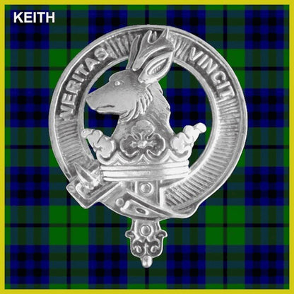 Keith Family Clan Badge Scottish Plaid Brooch