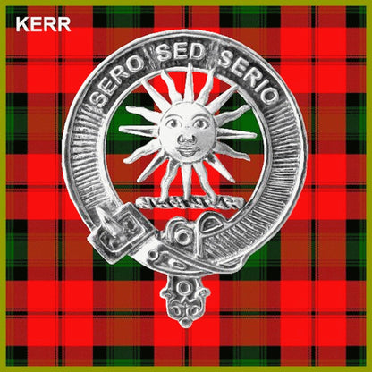 Kerr Family Clan Badge Scottish Plaid Brooch