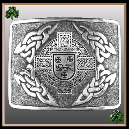 Thompson Irish Coat of Arms Interlace Kilt Buckle