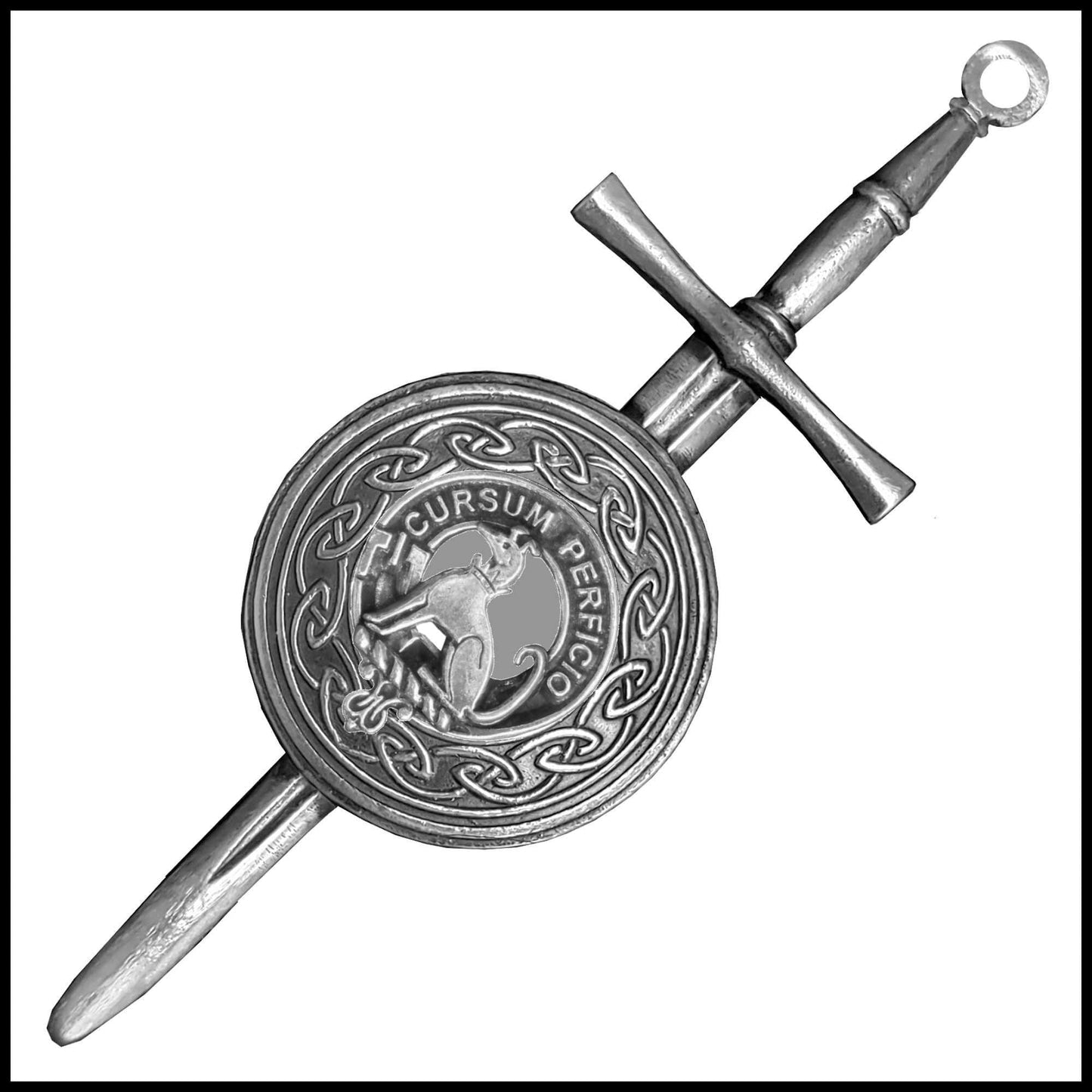 Hunter Scottish Family Clan Dirk Shield Kilt Pin