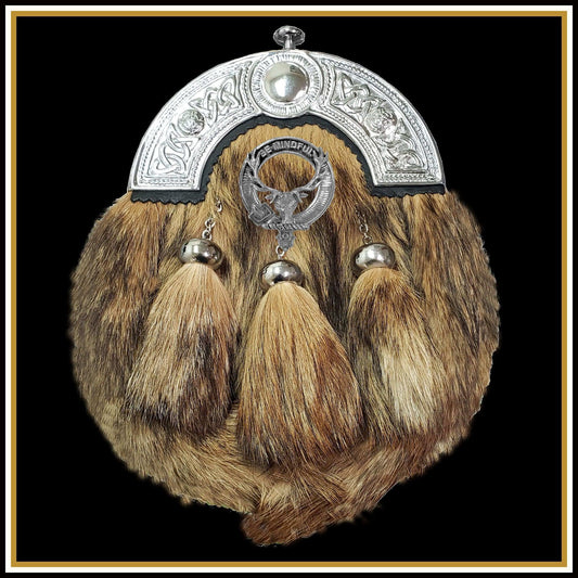 Calder Scottish Family Clan Crest Badge Dress Fur Sporran