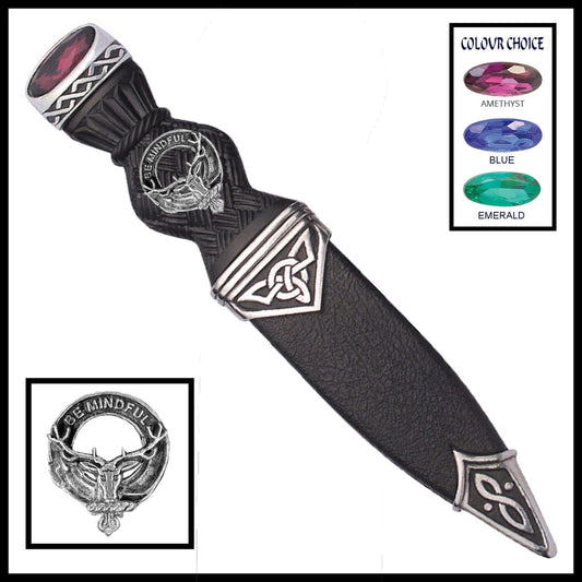 Calder Interlace Family Clan Crest Sgian Dubh, Scottish Knife