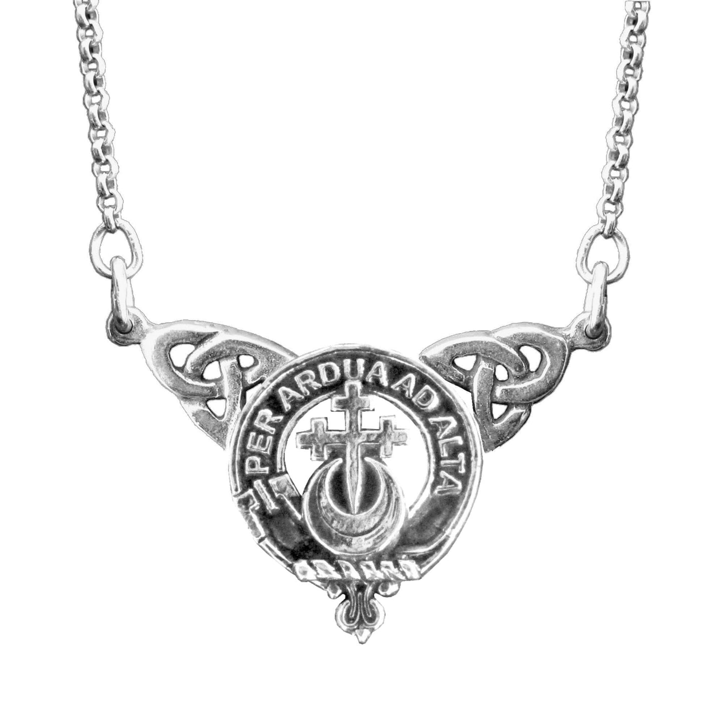 Hannay Clan Crest Double Drop Pendant