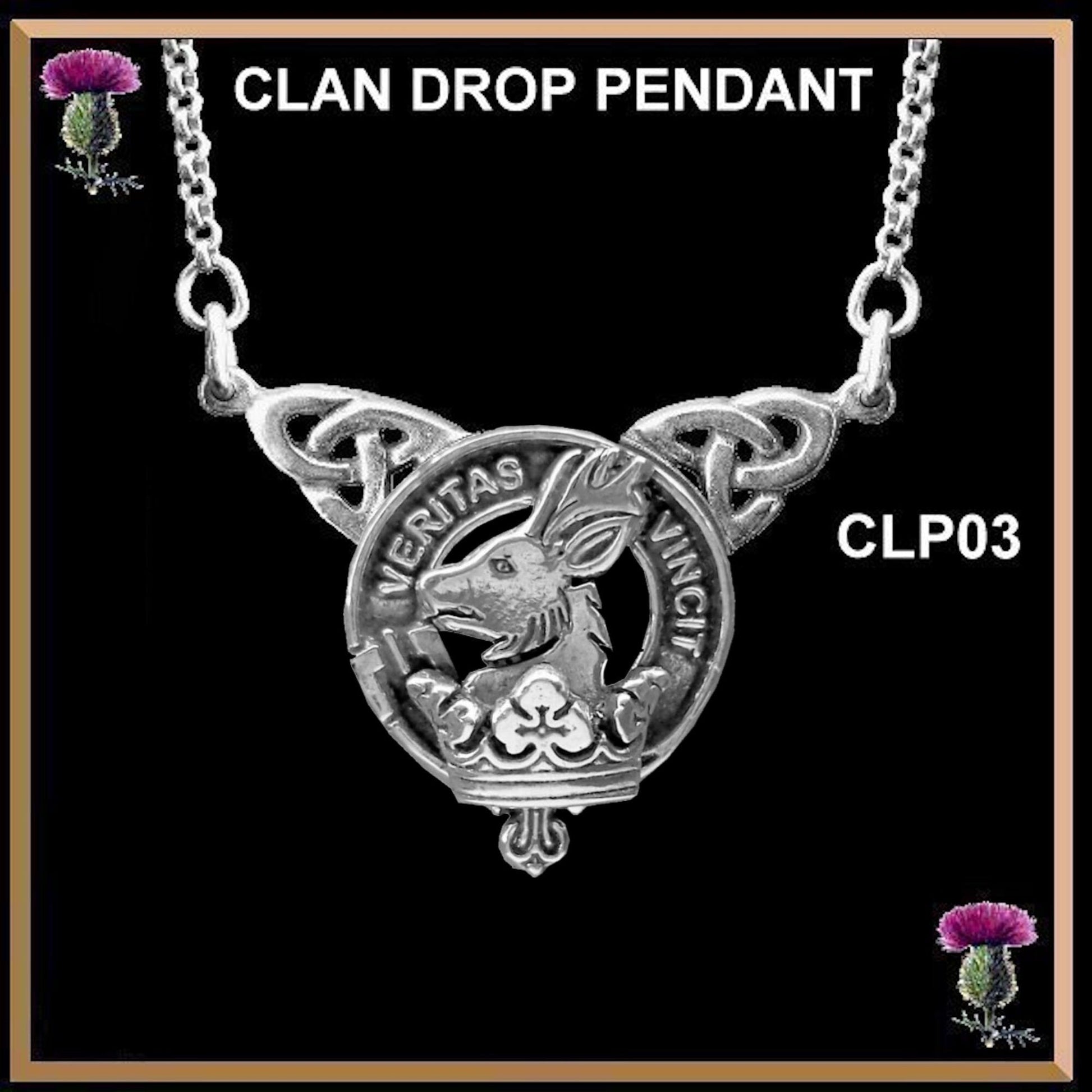 Keith Clan Crest Double Drop Pendant