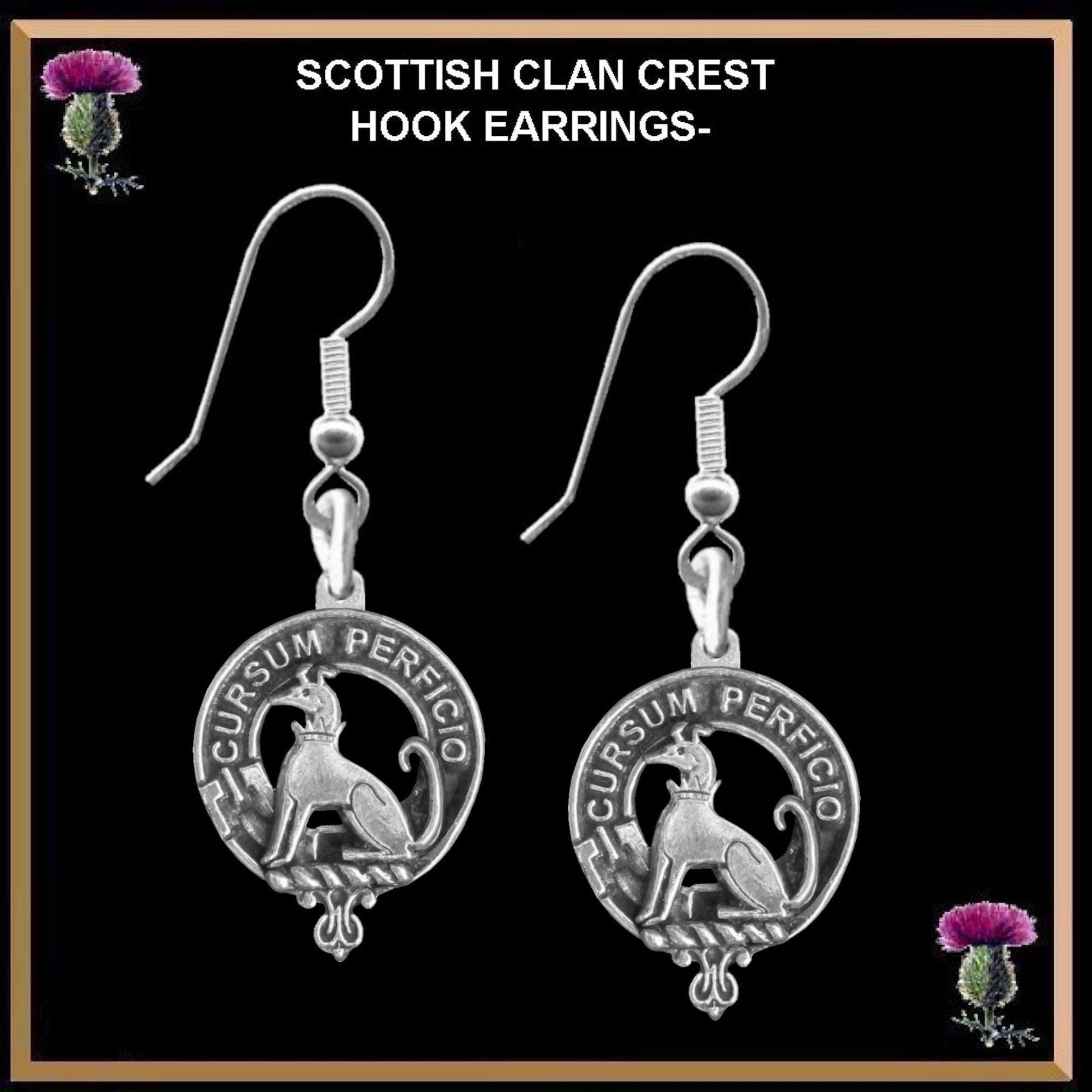 Hunter Clan Crest Earrings