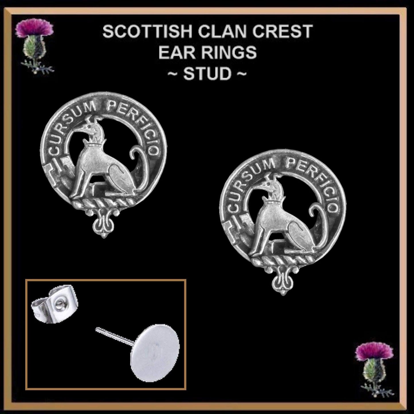 Hunter Clan Crest Earrings