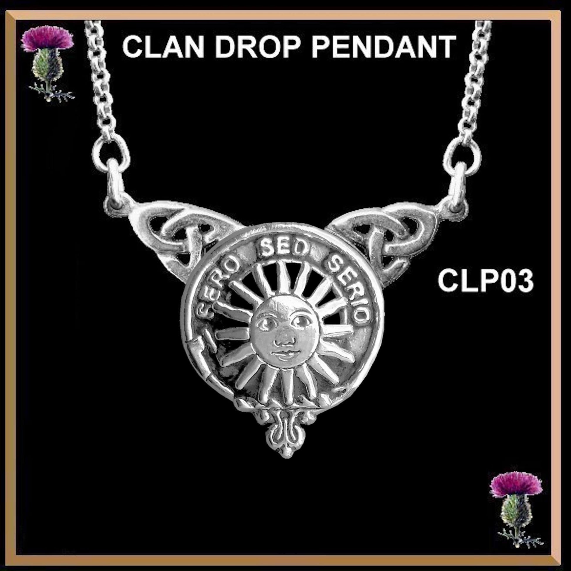 Kerr Clan Crest Double Drop Pendant