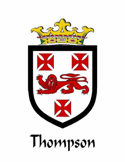 Thompson Irish Coat of Arms Disk Cuff Bracelet - Sterling Silver