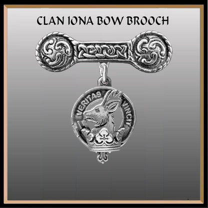 Keith Clan Crest Iona Bar Brooch - Sterling Silver