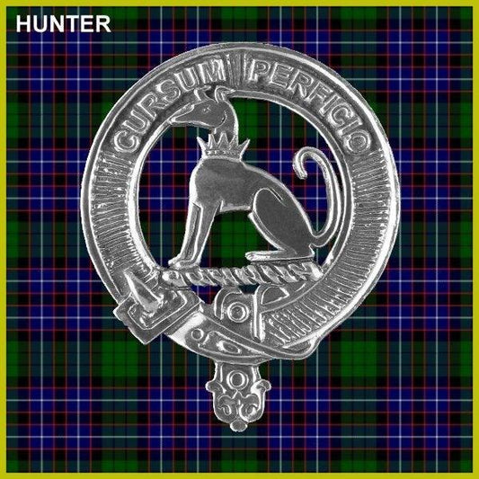 Hunter Family Clan Crest Scottish Cap Badge