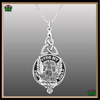 Campbell Loudoun Clan Crest Interlace Drop Pendant