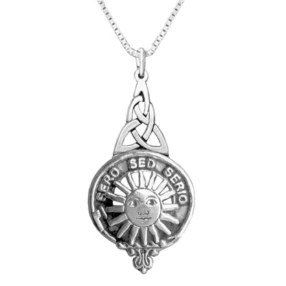 Kerr Clan Crest Interlace Drop Pendant