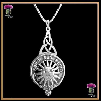 Kerr Clan Crest Interlace Drop Pendant