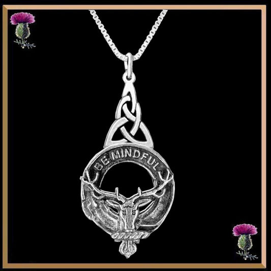 Calder Clan Crest Interlace Drop Pendant