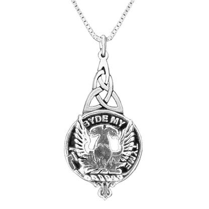 Campbell Loudoun Clan Crest Interlace Drop Pendant