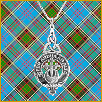 Hannay Clan Crest Interlace Drop Pendant